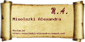 Misolszki Alexandra névjegykártya